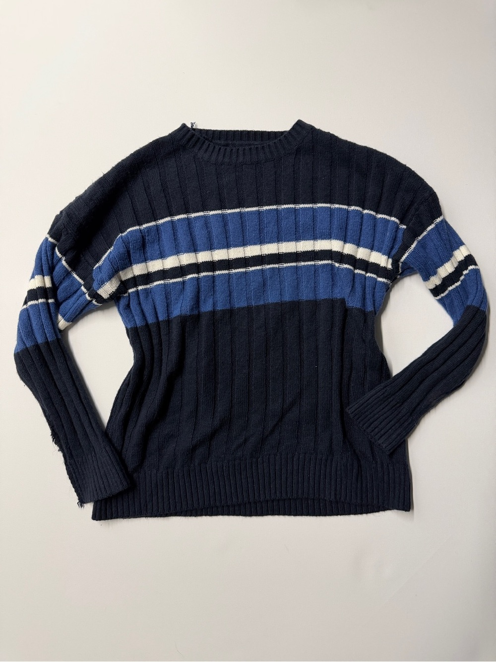 Unbranded Men's Blue and Navy Jumper